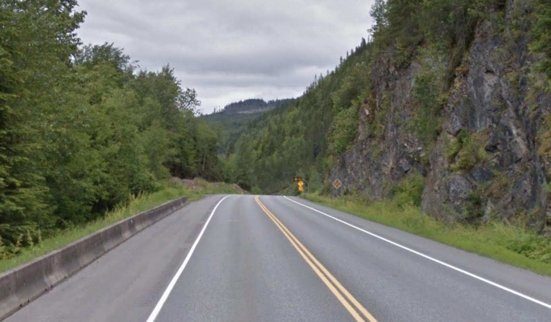 Highway 16, also called the Highway of Tears, in B.C. (Photo: Google Maps)