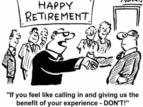 Cartoon about retirement