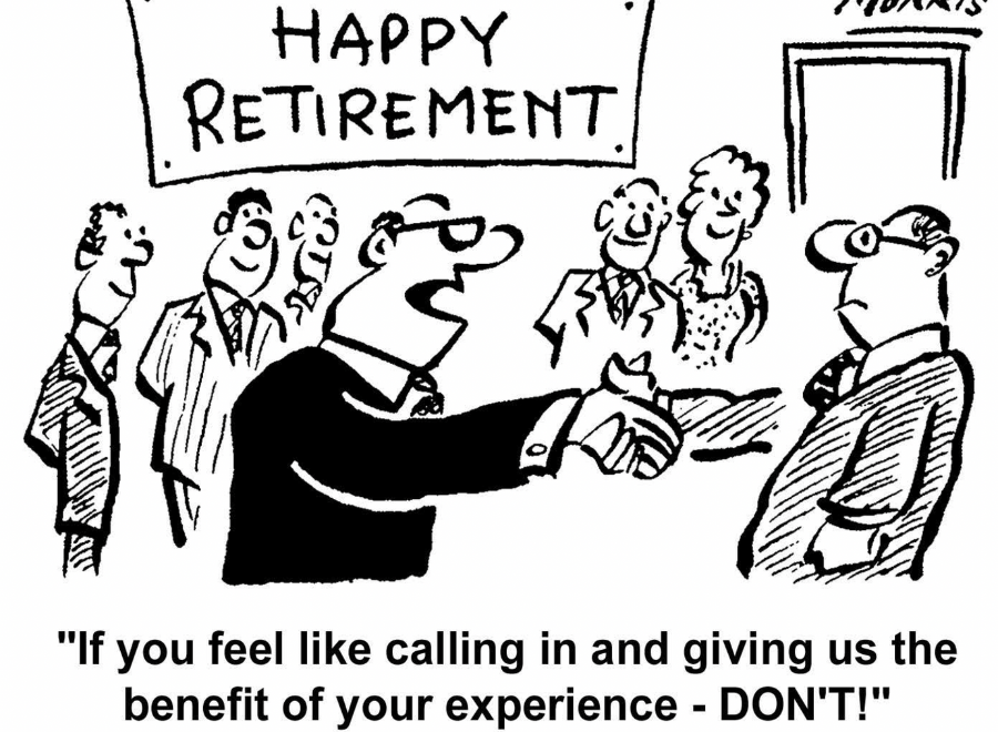 Cartoon about retirement