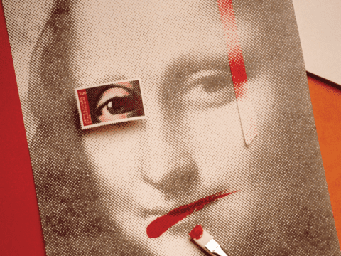 Illustration of modified Mona Lisa