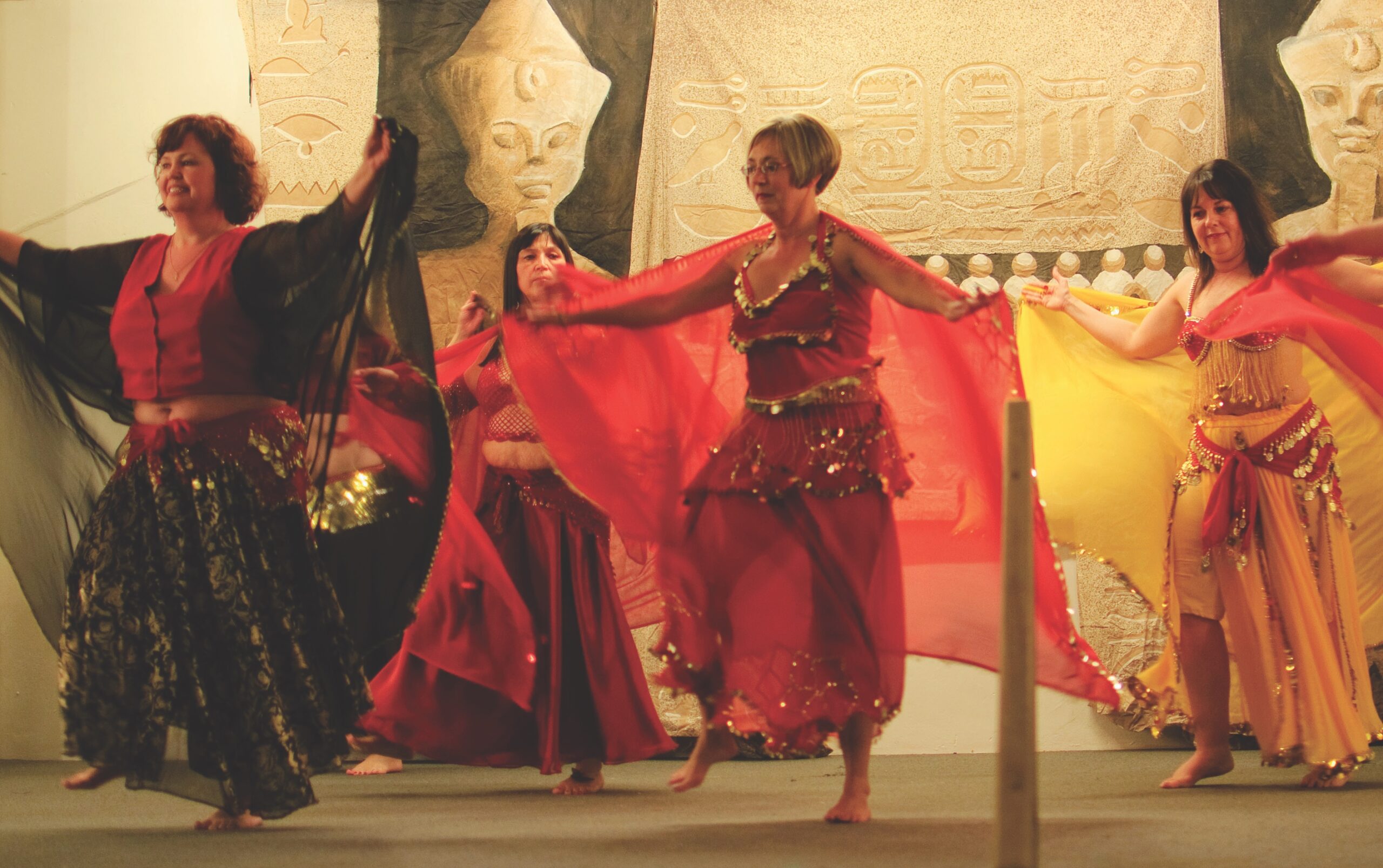 Women belly dancing