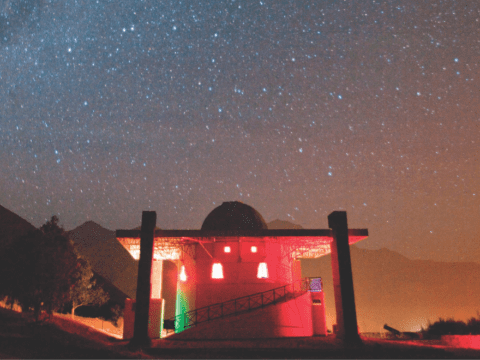 observatory against night sky