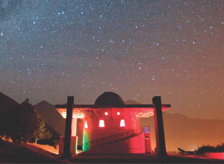observatory against night sky