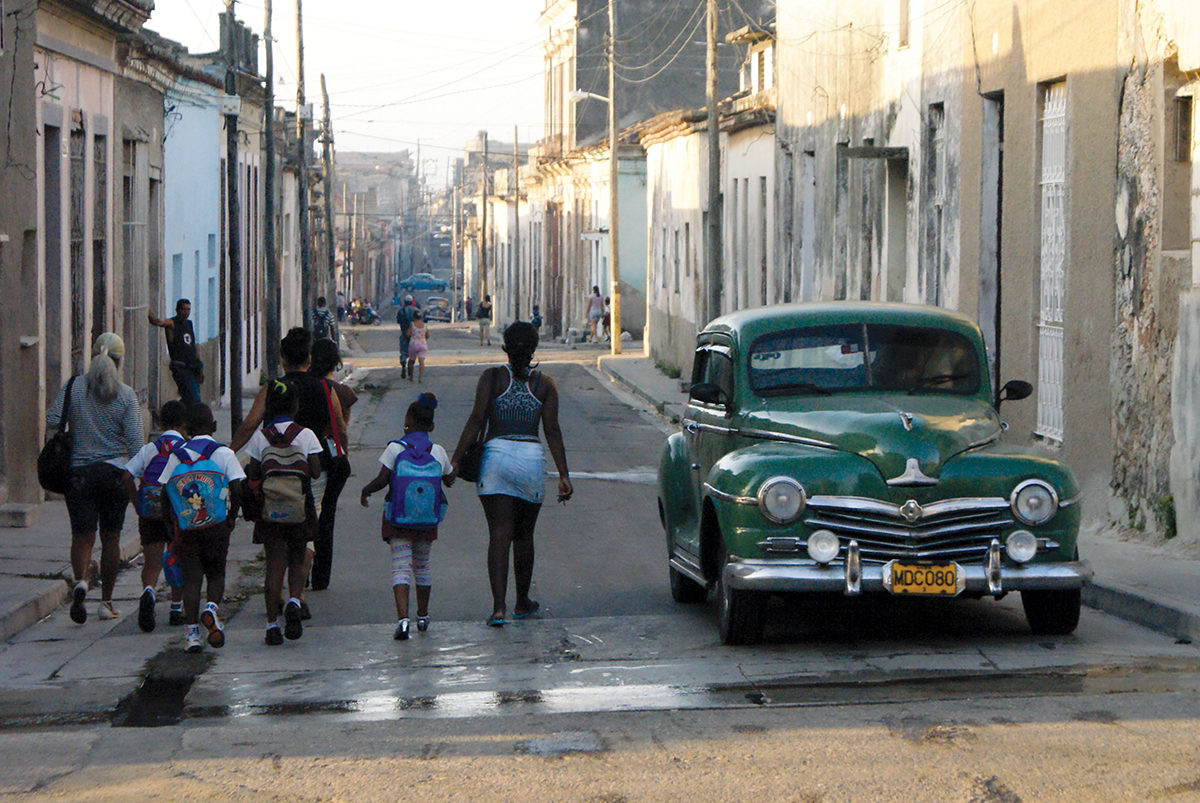 Children walk to school in Matanzas, Cuba. Photo by Ellen Vesterdal
