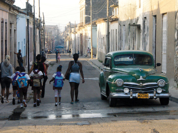 Children walk to school in Matanzas, Cuba. Photo by Ellen Vesterdal