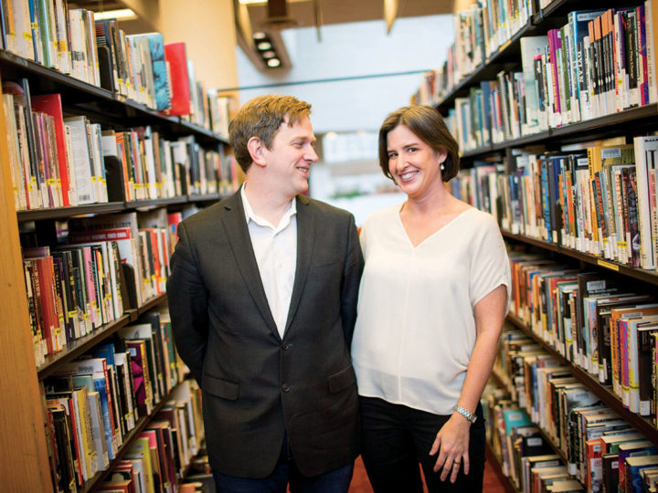 Author Stephen Marche, left, with his spouse, Toronto Life editor-in-chief Sarah Fulford. Photo by Carlos Osorio/Toronto Star via Getty Images