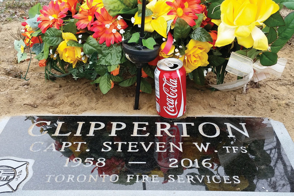 The grave of Steven Clipperton, the author’s brother. Photo courtesy of Sheri Clipperton