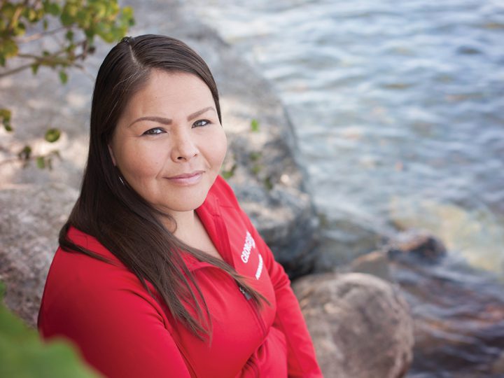 ‘When I spoke Ojibwe at the ceremonies, I felt the Spirit in me. Language was the catalyst that let the healing come through, without a doubt.’ — Vicki Monague, language student and member of the Beausoleil First Nation. (Photo by Kelly Moss)