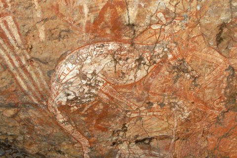 A painting of a kangaroo at Kakadu National Park. Photo by hbieser/Pixabay