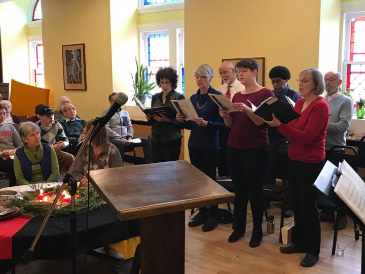 Members of Bathurst United sing at a previous Christmas carol service. (Photo: Bathurst United/Facebook)