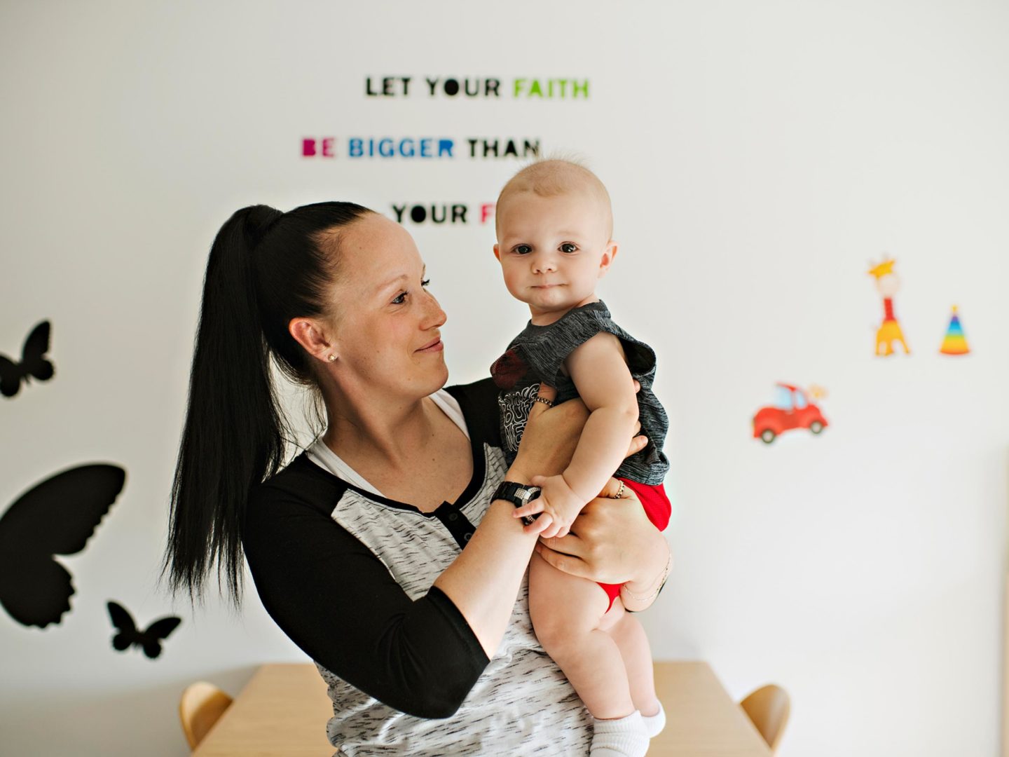 Melissa Bailey is currently incarcerated at Kitchener’s Grand Valley Institution for Women. Her son Rhyder has been living with her since March 2018. (Photo: Hilary Gauld-Camilleri)