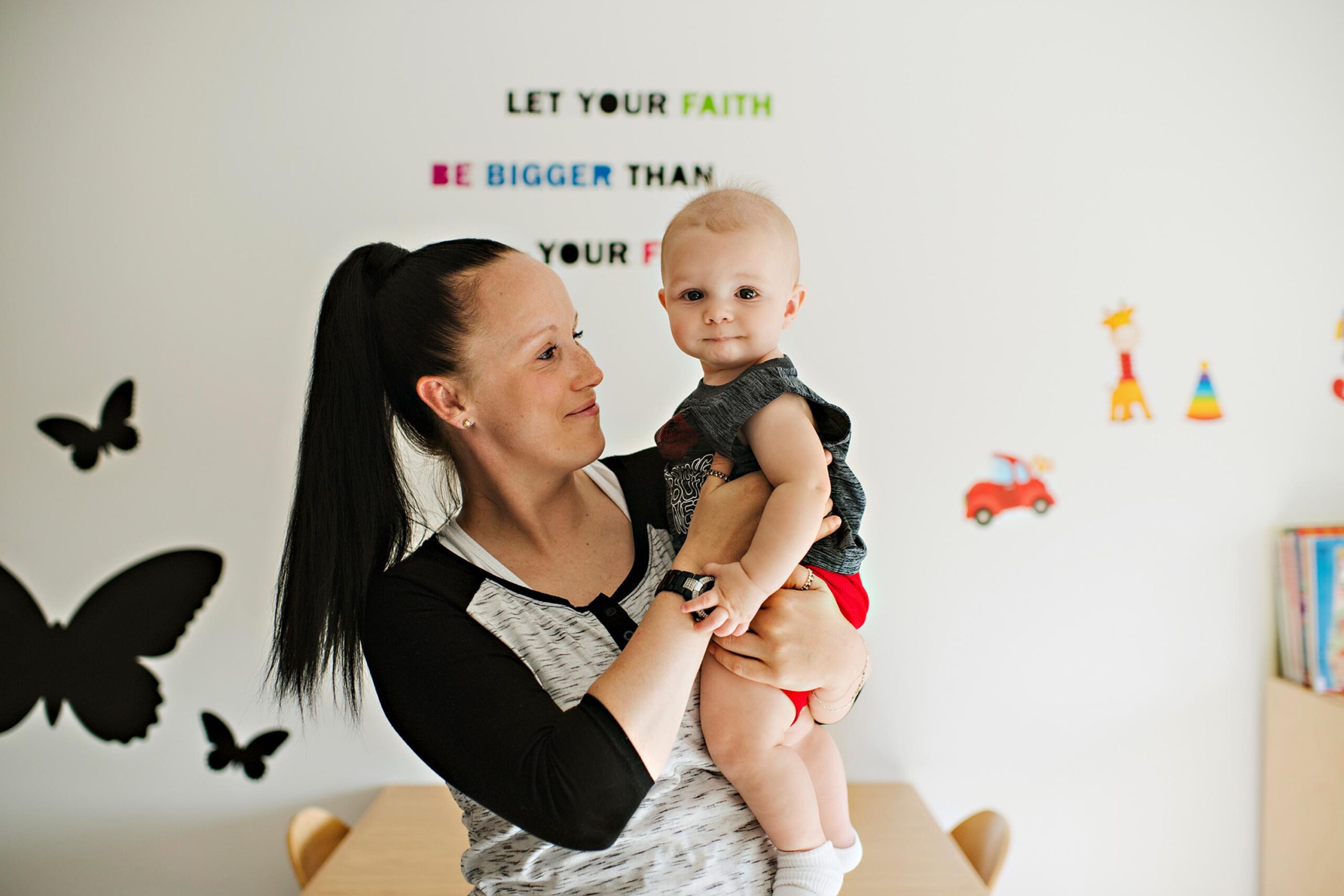 Melissa Bailey is currently incarcerated at Kitchener’s Grand Valley Institution for Women. Her son Rhyder has been living with her since March 2018. (Photo: Hilary Gauld-Camilleri)