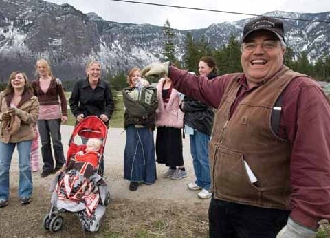 Bountiful leader Winston Blackmore with some of his daughters and grandchildren.