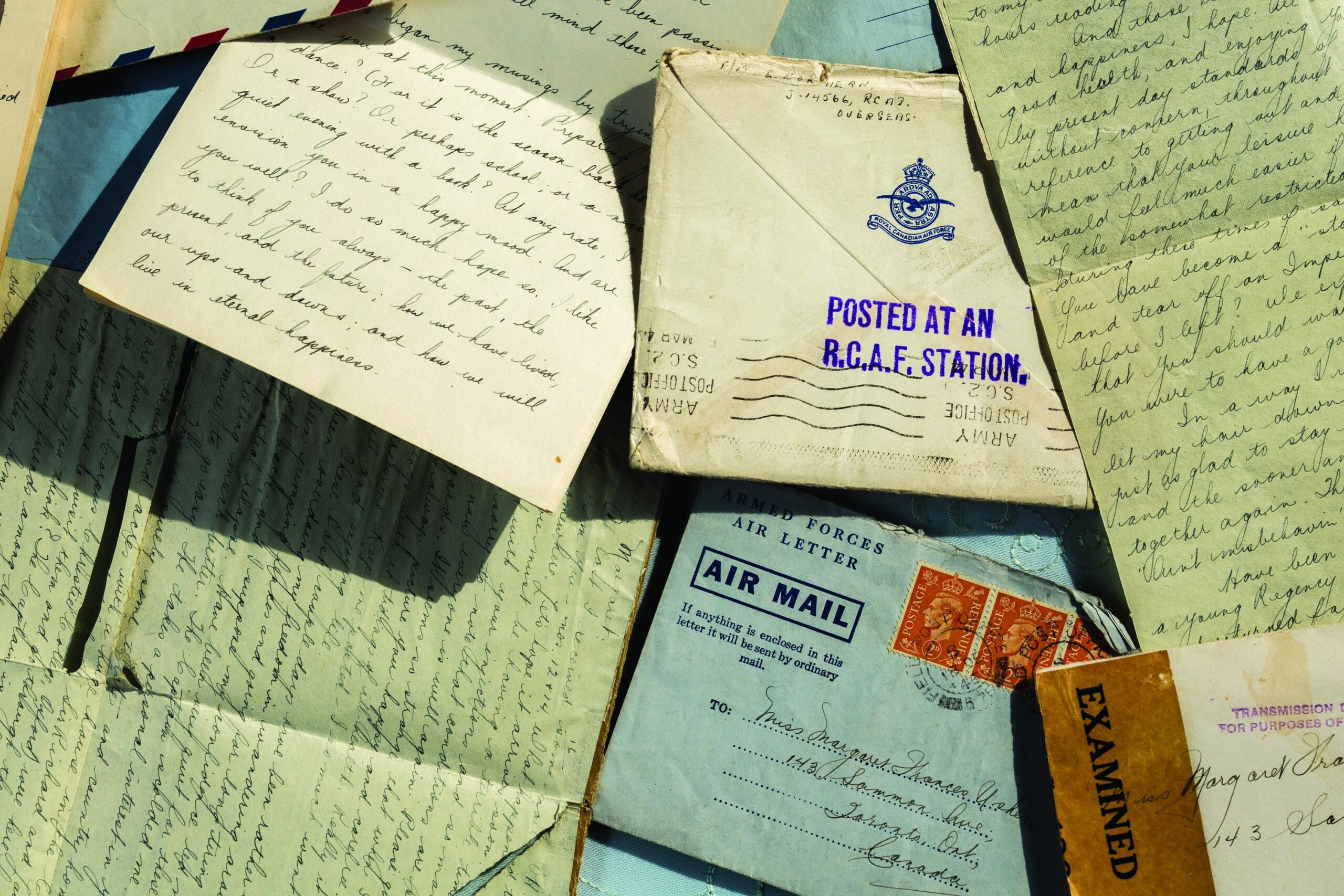 Details of Edward Northern's wartime love letters to Margaret Usher. (Credit: Giordano Ciampini)