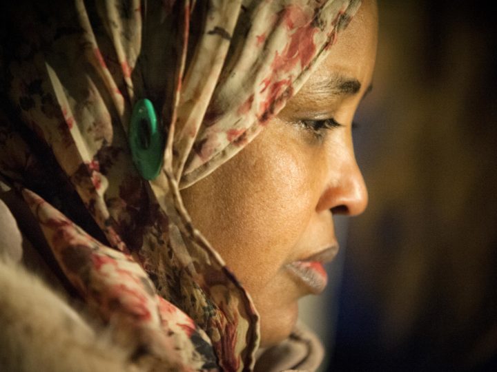 Faduma Arab, of the advocacy group Positive Change, at a 2013 vigil on Parliament Hill for the more than 50 Somali Canadian young men who have been murdered in recent years. Photo by Ashley Fraser/Ottawa Citizen (Reprinted with permission.)