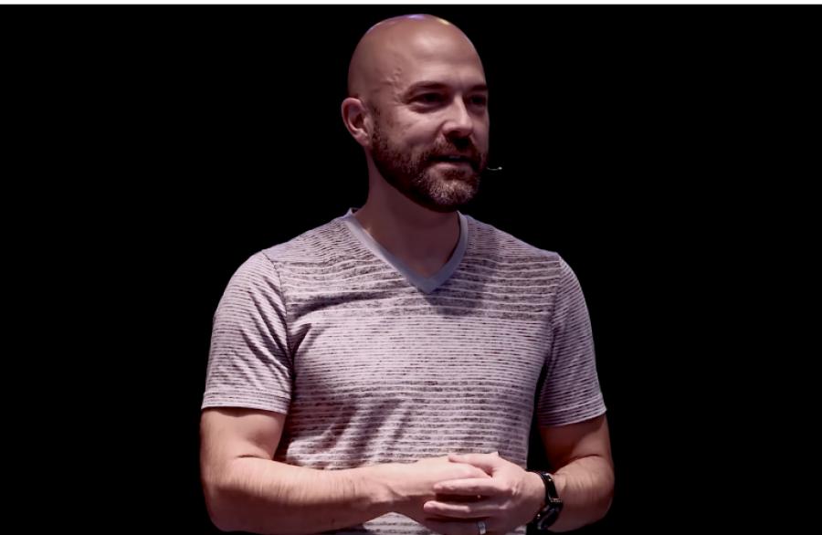 Joshua Harris in a TEDx talk from 2017, in which he talks about getting it wrong with "I Kissed Dating Goodbye." (Credit: TEDx Talks/YouTube)