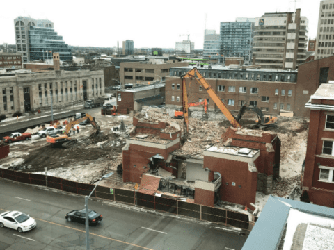 The author mourned the loss of her beloved church, Trinity United in Kitchener, Ont. as it was demolished. (Photo: Sarah Palmer)