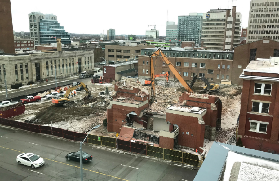 The author mourned the loss of her beloved church, Trinity United in Kitchener, Ont. as it was demolished. (Photo: Sarah Palmer)