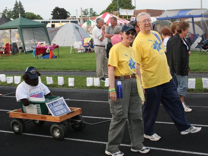 Gladly was St. David's mascot in the Relay for Life. (Photo courtesy Doug Richards)