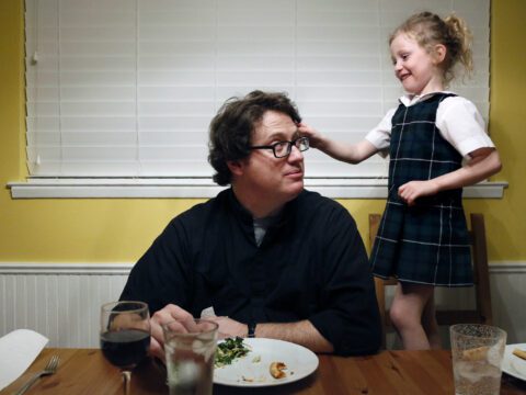 Priest with daughter