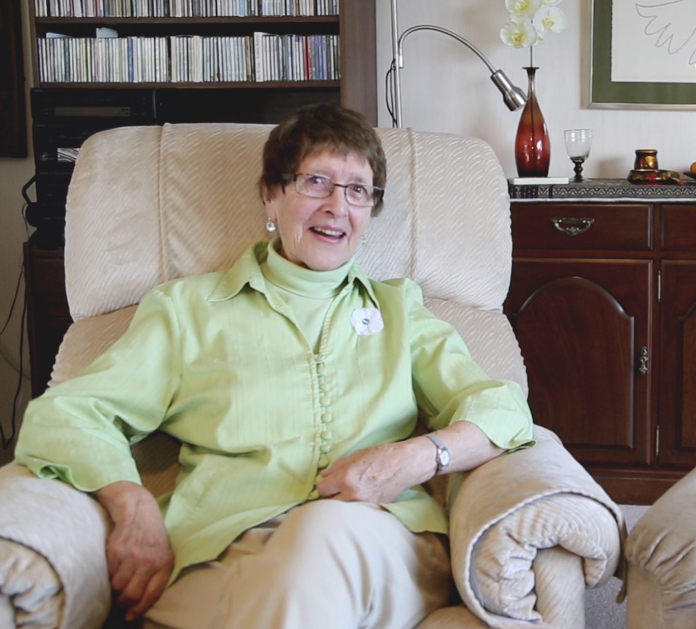 Shirley in chair