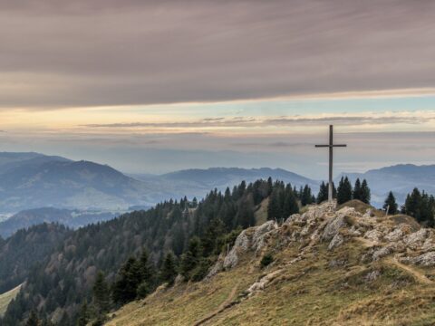 Cross on a hill