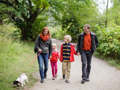 Family walking
