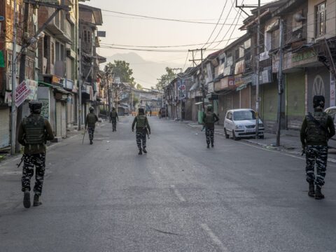 Indian paramilitary soldiers