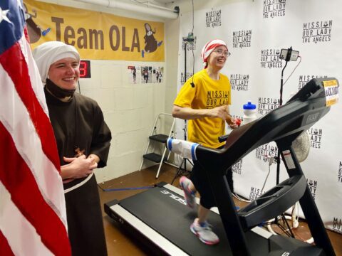 Nuns on treadmills
