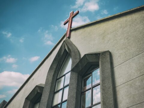 church window and cross
