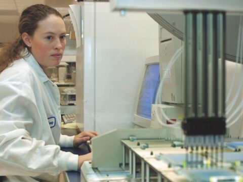 Woman in laboratory
