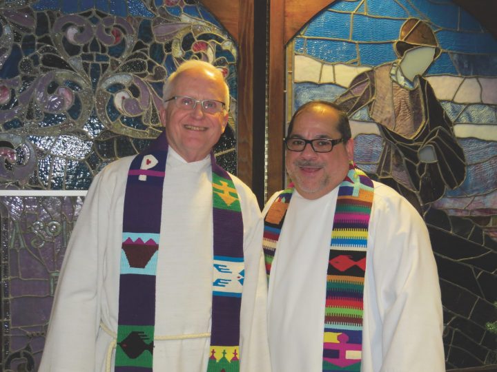 Two clergymen in robes