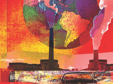 illustration of smokestacks