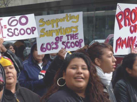 women marching in protest