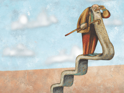illustration of old man