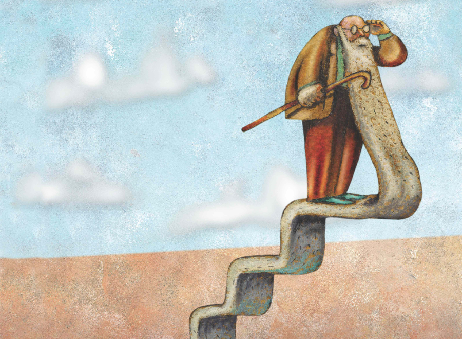 illustration of old man