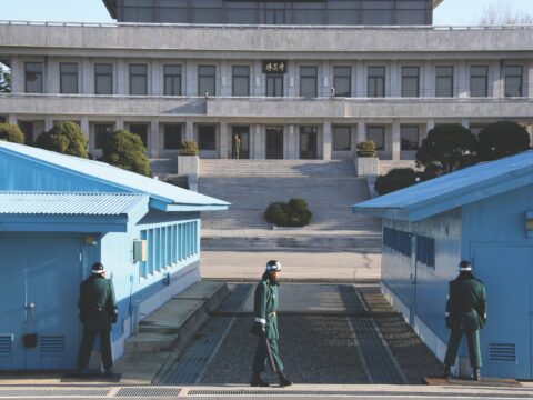 Guards patrol Korea's demilitarized zone