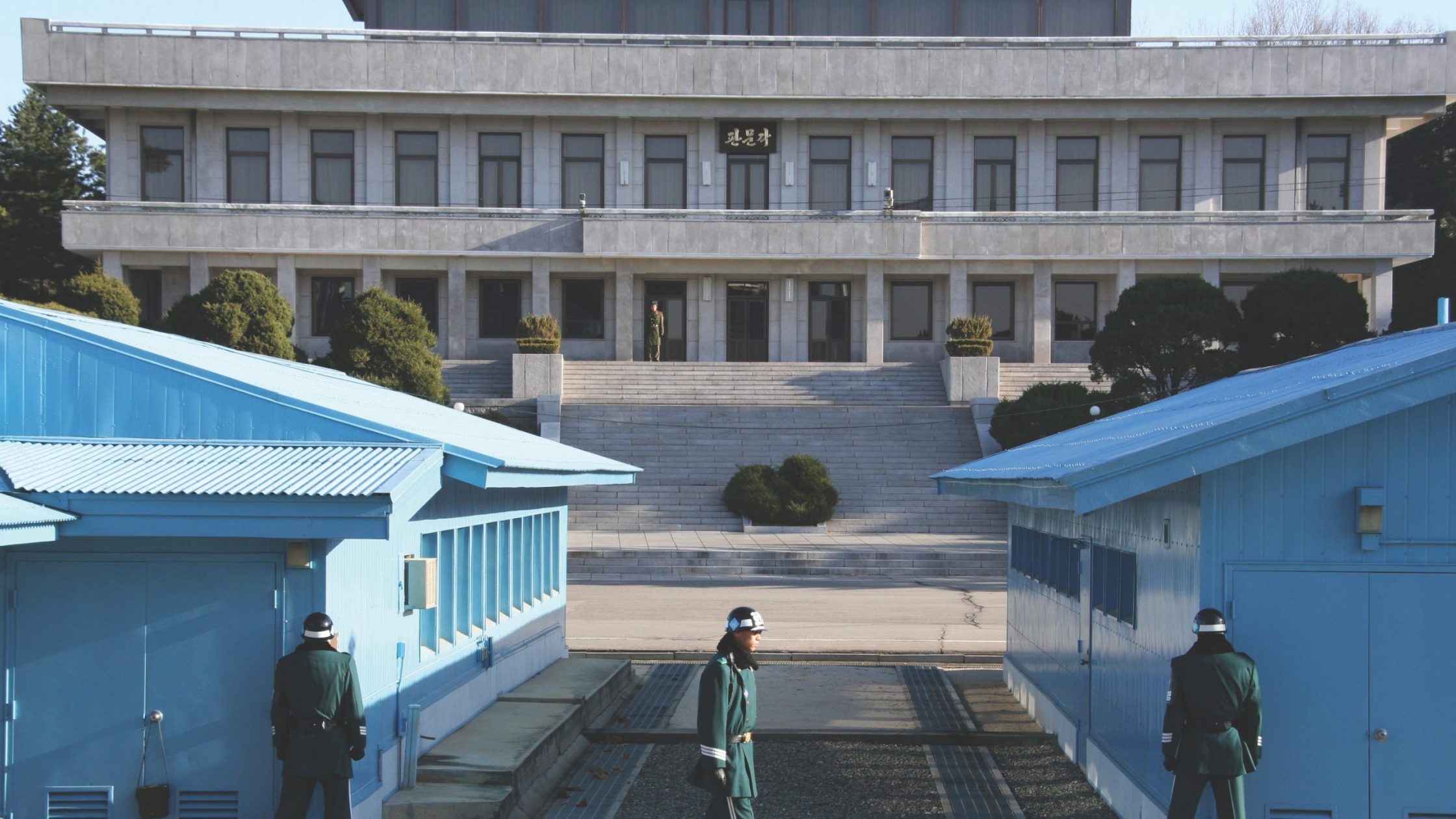 Guards patrol Korea's demilitarized zone