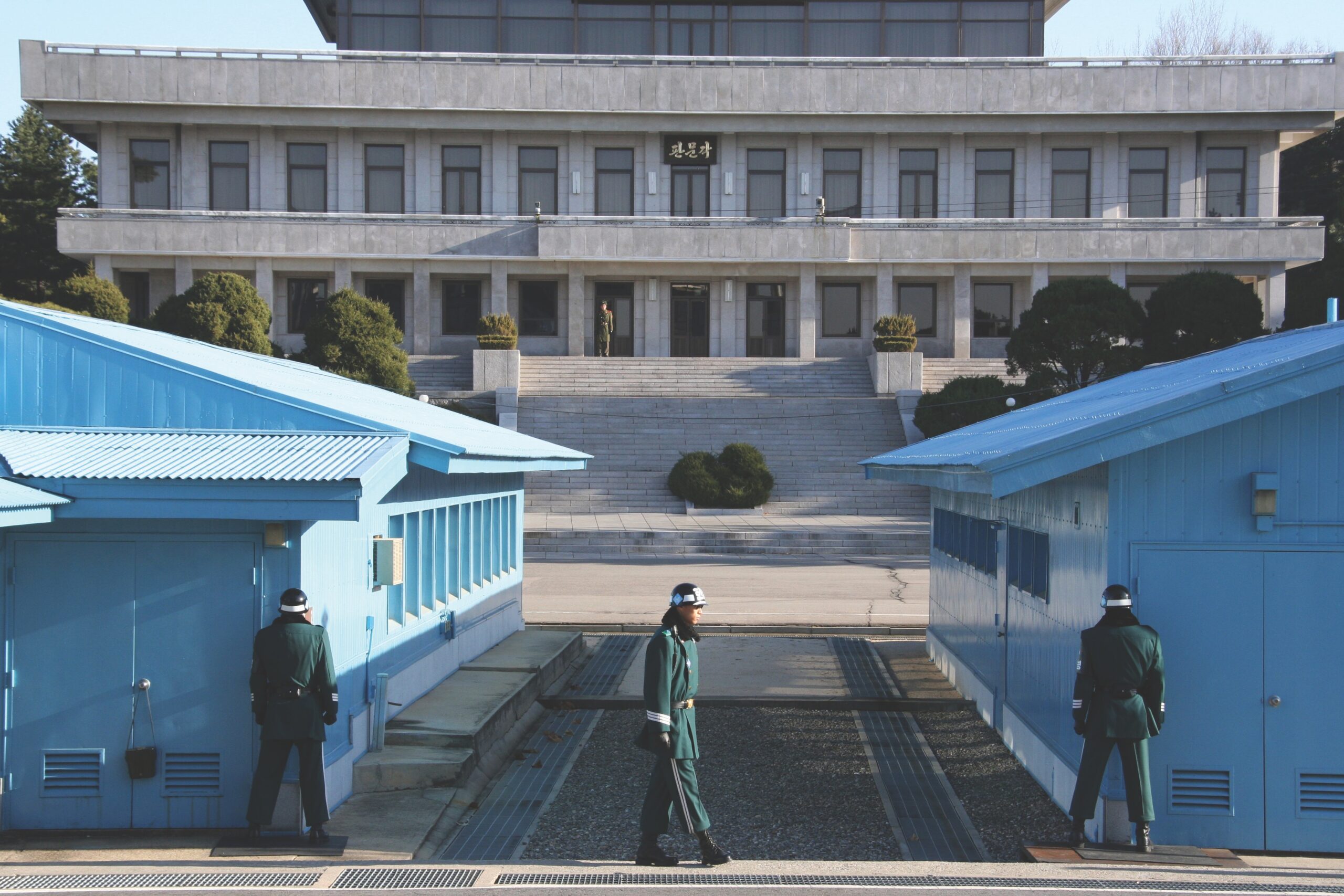 Guards patrol Korea's demilitarized zone