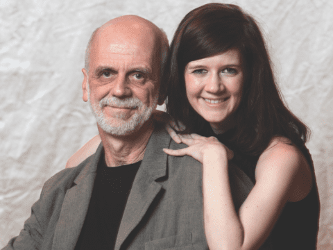 White man and daughter