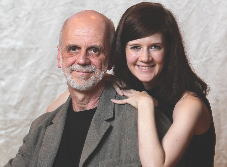 White man and daughter