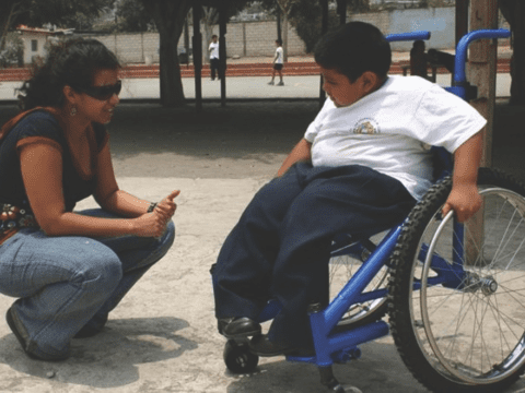 boy in wheelchair