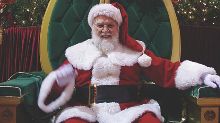 White man in Santa suit