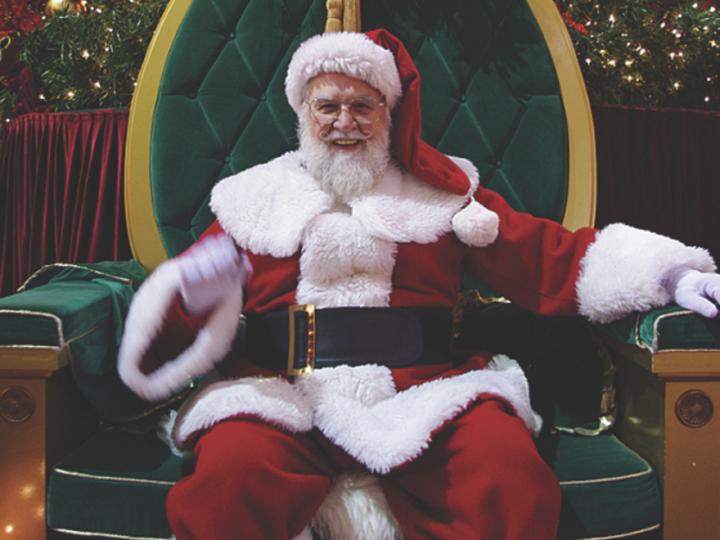 White man in Santa suit