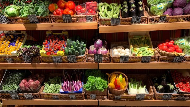 Produce in grocery store
