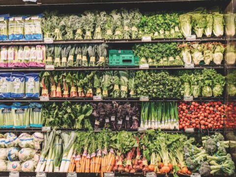 produce at grocery store