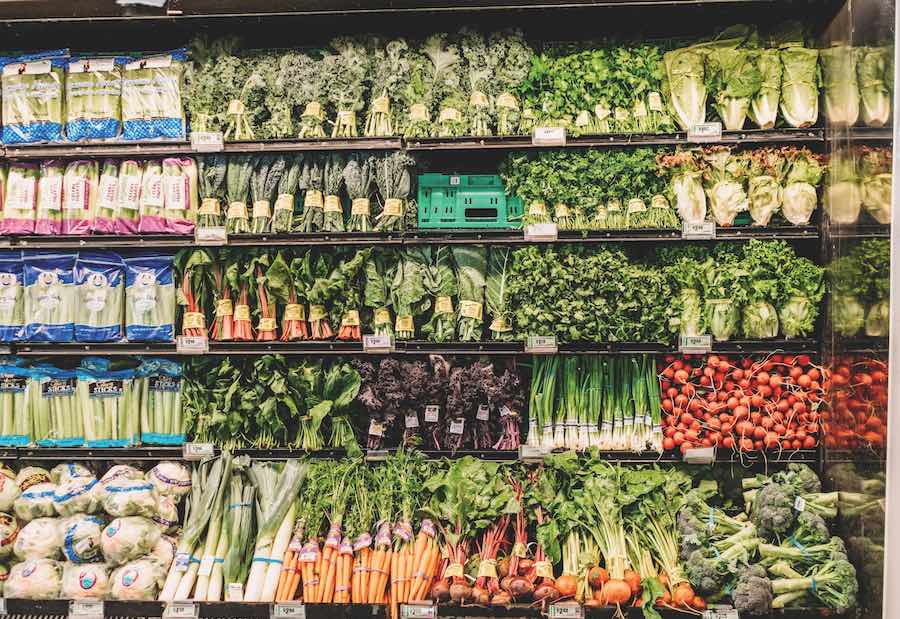 produce at grocery store