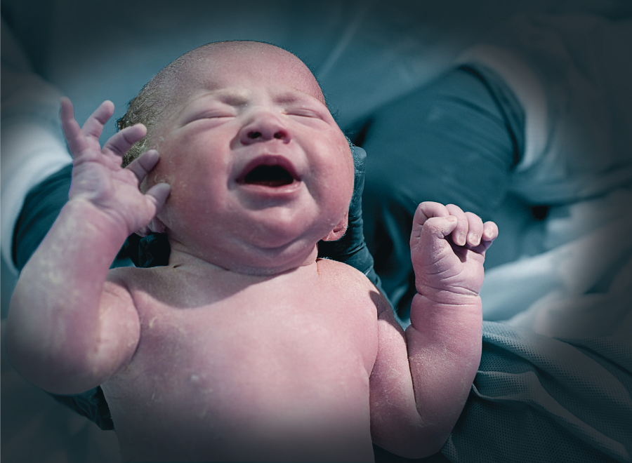 Newborn baby, white